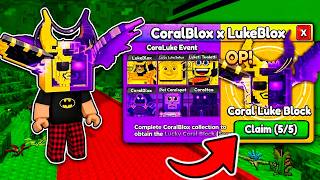 1 HORA para ser TOP MUNDIAL Update Luke X Coral en ROBLOX.. 😱Ser un bloque de la suerte🤯