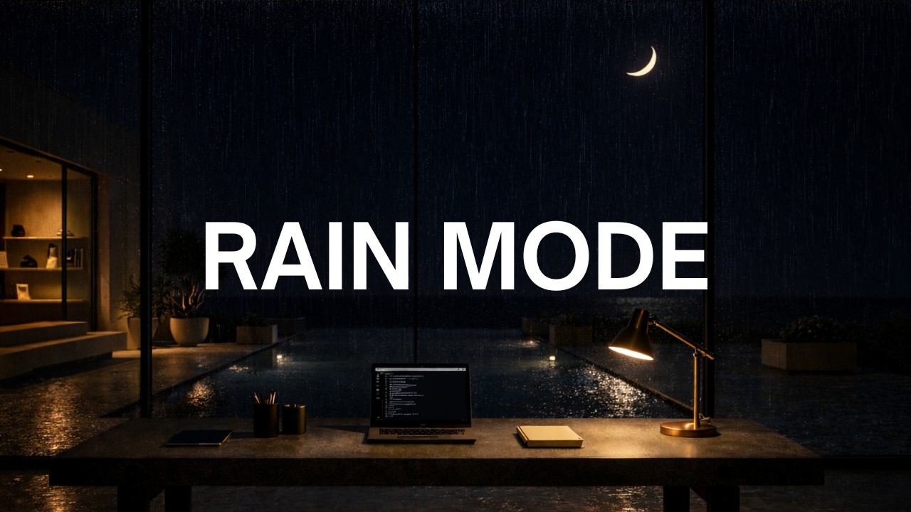 Midnight Rain Focus | 2H Minimal Deep House + Rain Sounds for Deep Work