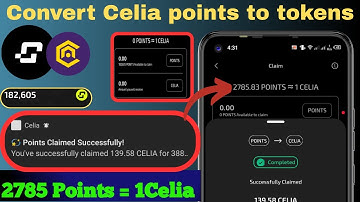 Convert Celia points to Celia tokens || Celia claim deadline || Celia points to tokens #celia
