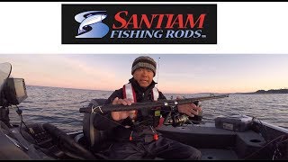 SANTIAM FISHING RODS 4 PC 12'0" 17-40LB SURF SPINNING ROD ALASKAN TRAVEL SERIES 