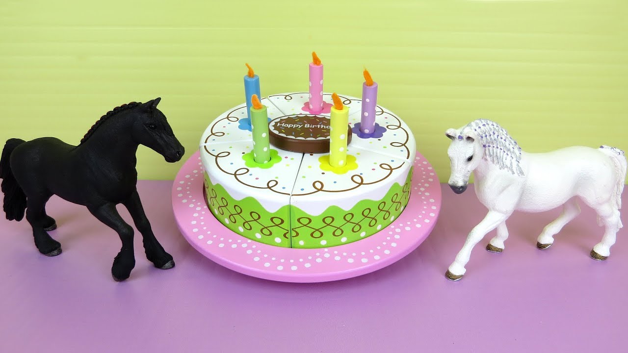HORSES Birthday Cake sharing eating YouTube