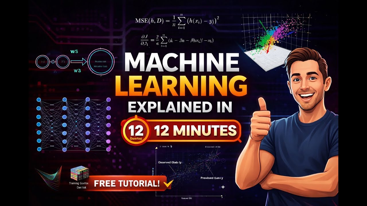 Machine Learning Explained Simply in 12 Minutes | AI for Beginners (2026 Guide)