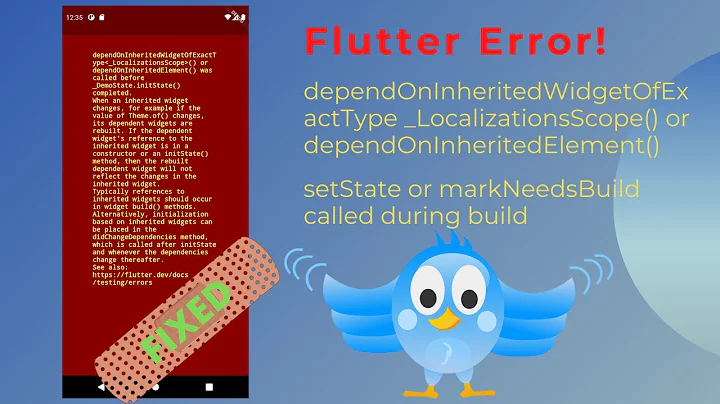 Flutter Error :  setState or markNeedsBuild called during build