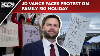 JD Vance | Traitor, Go Ski In Russia: JD Vance Faces Protest On Family Ski Holiday