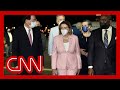 See moment Nancy Pelosi steps off plane in Taiwan