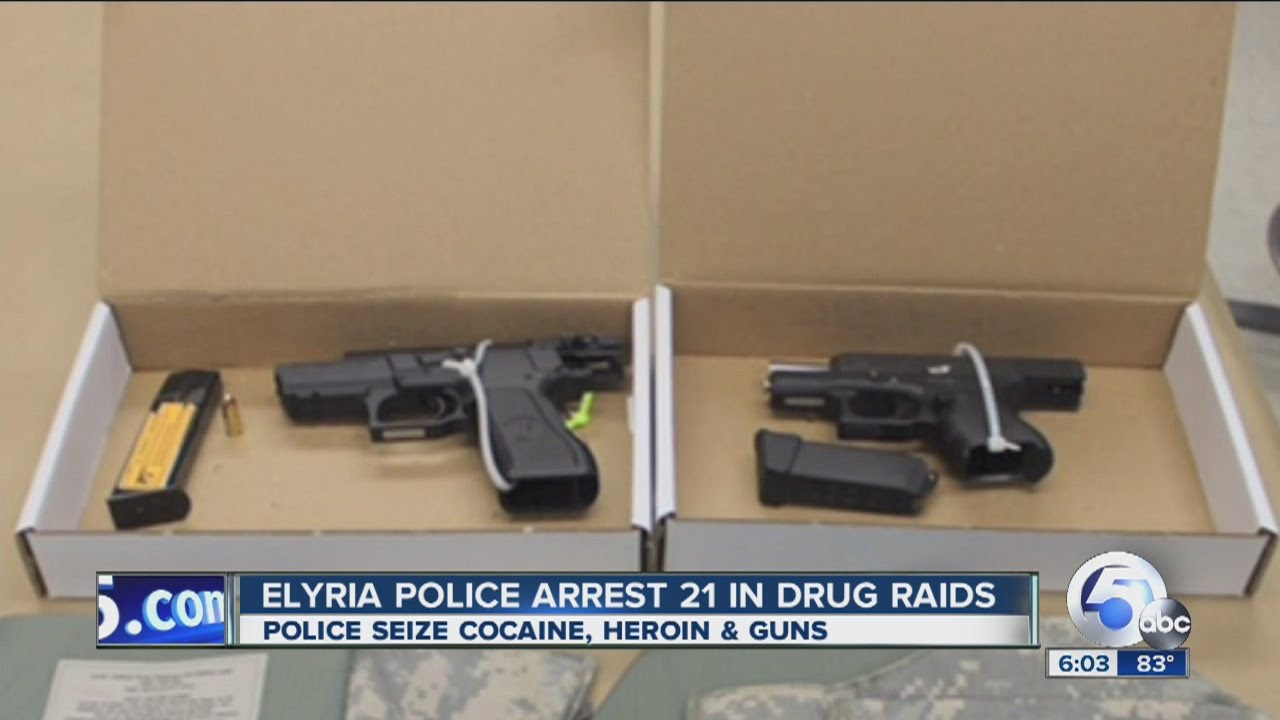 Elyria Police raid suspected drug houses, 21 people arrested - YouTube