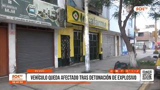 Trujillo: vehículo resulta afectado tras detonación de explosivo en farmacia