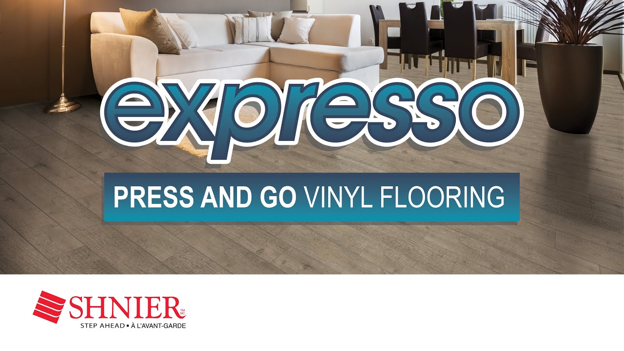 Expresso Press & Go Luxury Vinyl Plank Flooring - YouTube