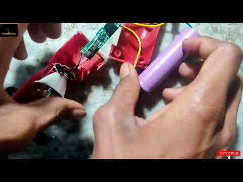 How to repair battery replace rechargeable torch light || led torch light battery repair || at home