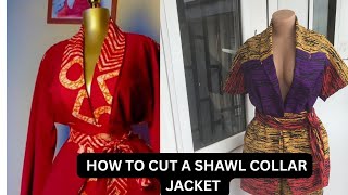 HOW TO DRAFT A SHAWL COLLAR JACKET PATTERN (DETAILED).