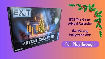 [Spoilers] EXIT The Game Advent Calendar: The Missing Hollywood Star Full Solve