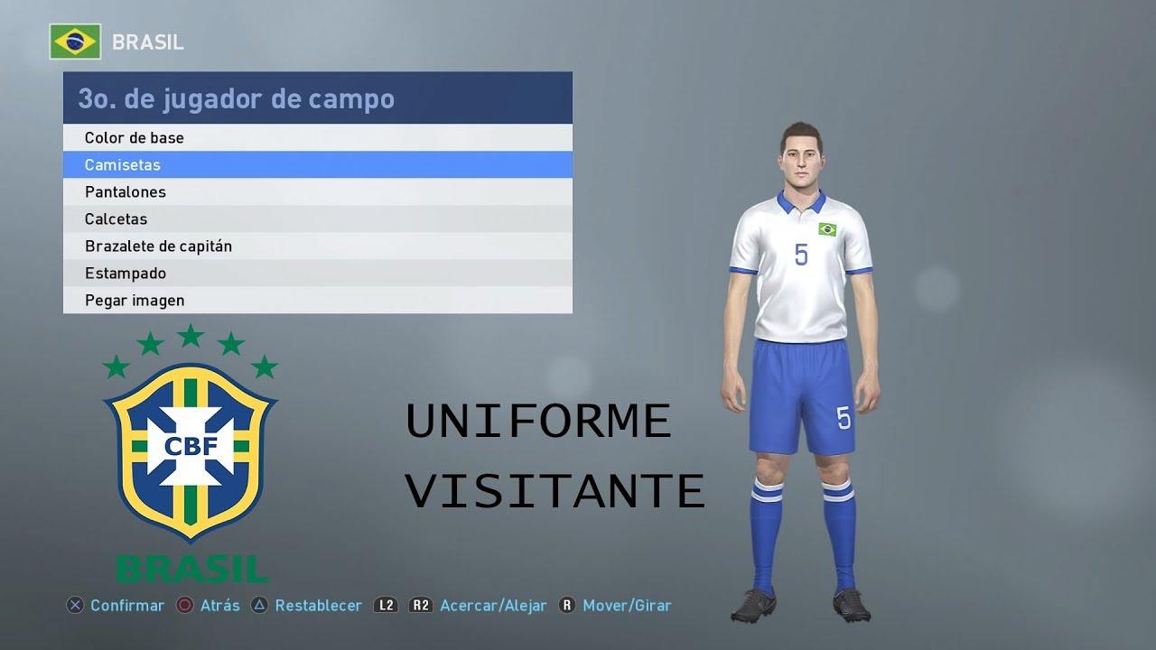 Pes 2019 - Uniforme Visitante Selección Brasil - Copa América 2019 - YouTube