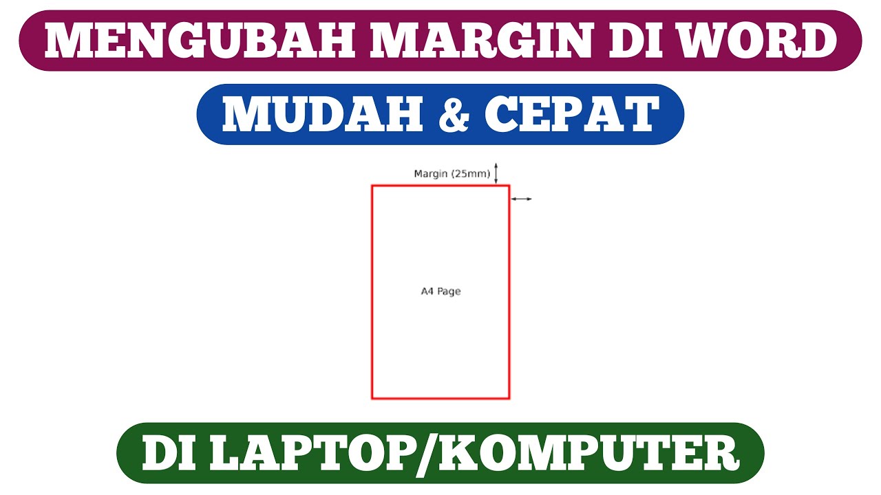 Cara mengubah margin di word youtube