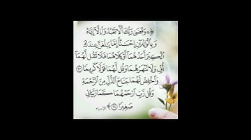 سورة الاسراء آيت نمبر 23تا24 تلاوت قرآن كريم سعد أيوب #تلاوت #تلاوات #قرآن #سعد