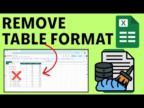 How To Remove Table Format In Google Sheets