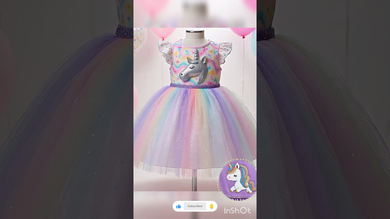 unicorn 🦄 party dress // babygirl  frock for birthday 
