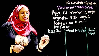 Gredi 6 Kiswahili Mwalimu Rehema   Vivumishi Viashiria