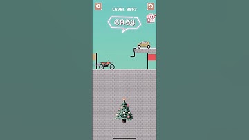 Draw bridge puzzle game level 2557🎄 #drawing #game #Shorts