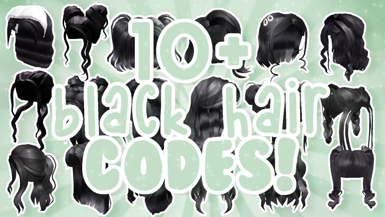 10 Aesthetic Black Hair Codes Roblox Youtube - black anime hair roblox code