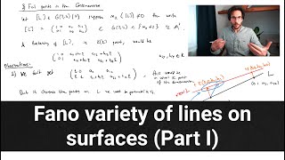 Fano variety of lines on a surface (Part I) --- Lecture 8 in Computational Algebraic Geometry
