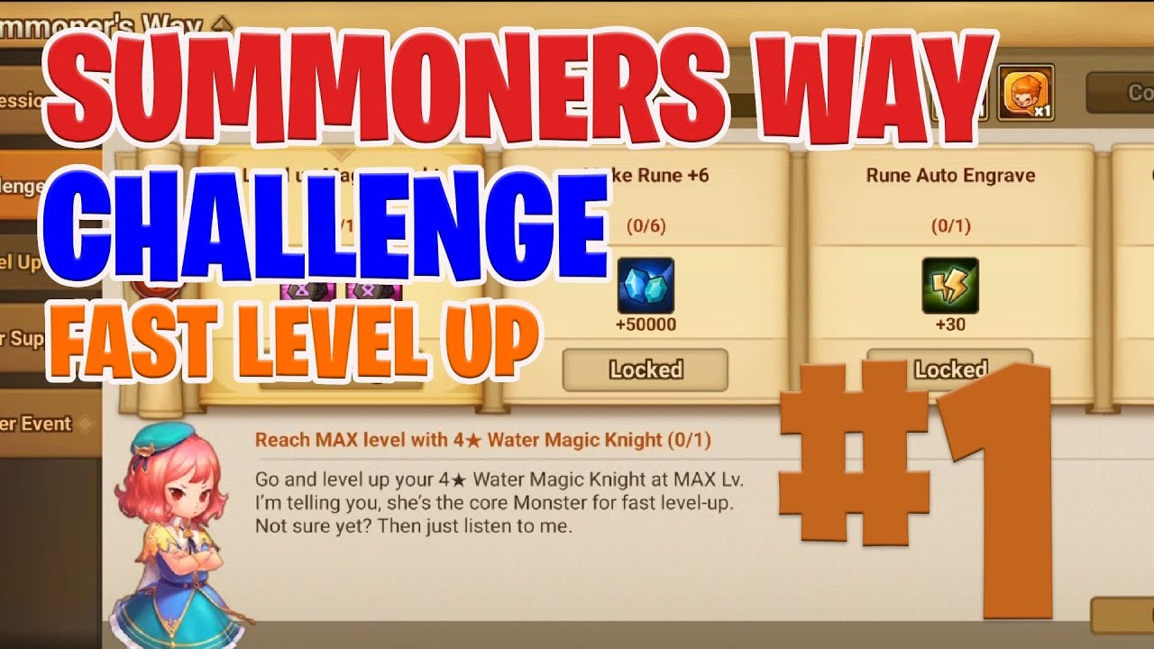 Summoners Way - Challenge - Fast Level Up - #1 - Level Up Magic Knight