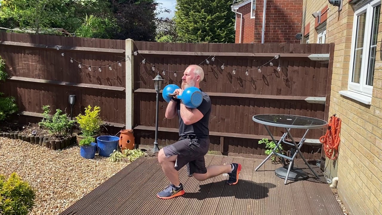 Double Kettlebell Reverse Lunge