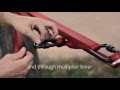 Howto tension a primitive slackline with 4 carabiners