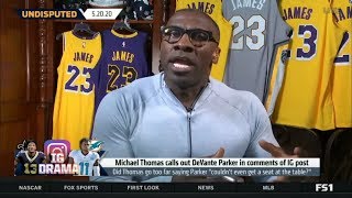 UNDISPUTED - Shannon Sharpe reacts to DeVante Parker-Michael Thomas war of words