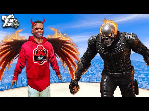 Franklin Found Evil Ghost Rider in GTA 5 | SHINCHAN and CHOP