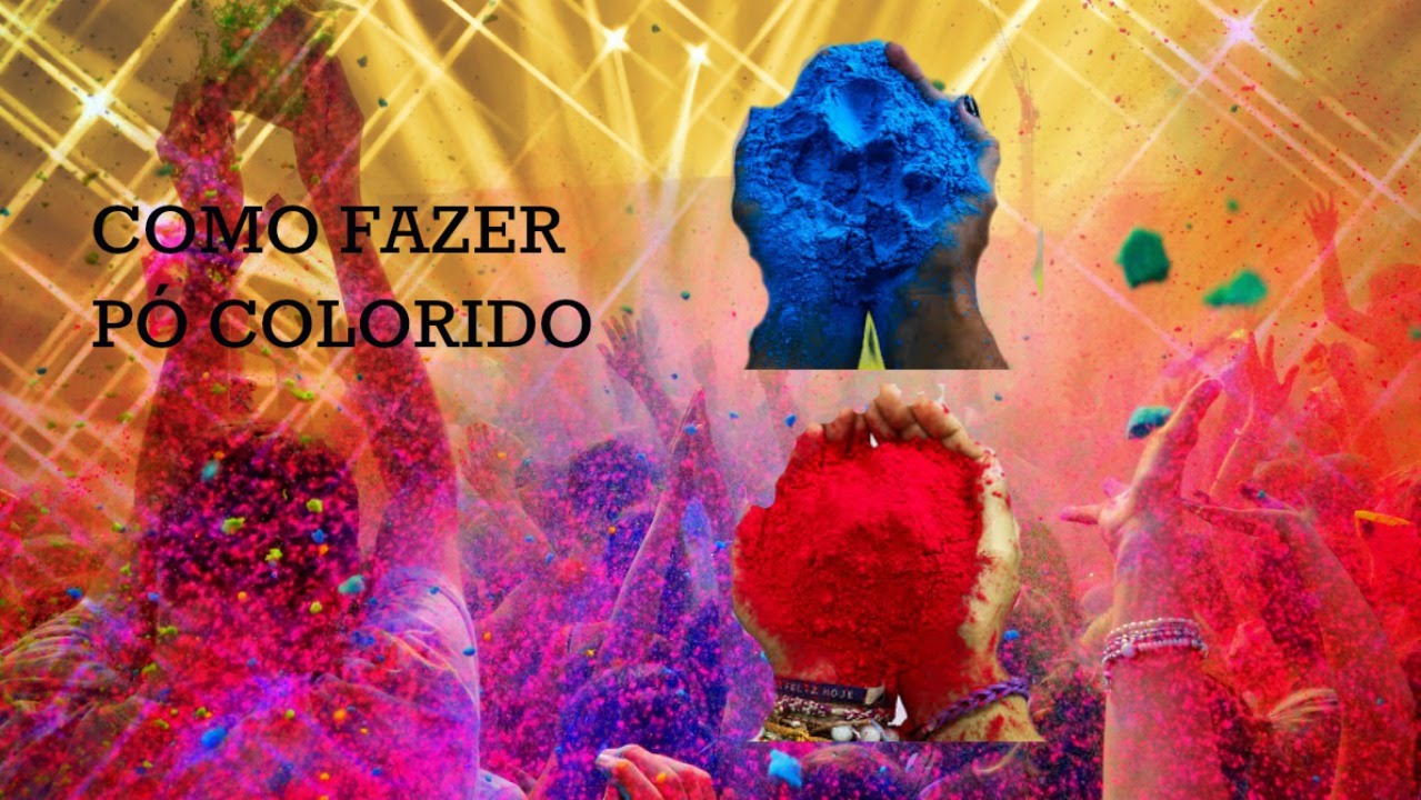 COMO FAZER PÓ COLORIDO - YouTube
