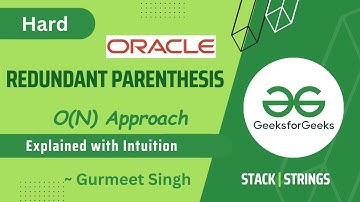 Redundant Parenthesis | POTD | Problem of the Day | GFG | 25 March 2023 | Hard Problem