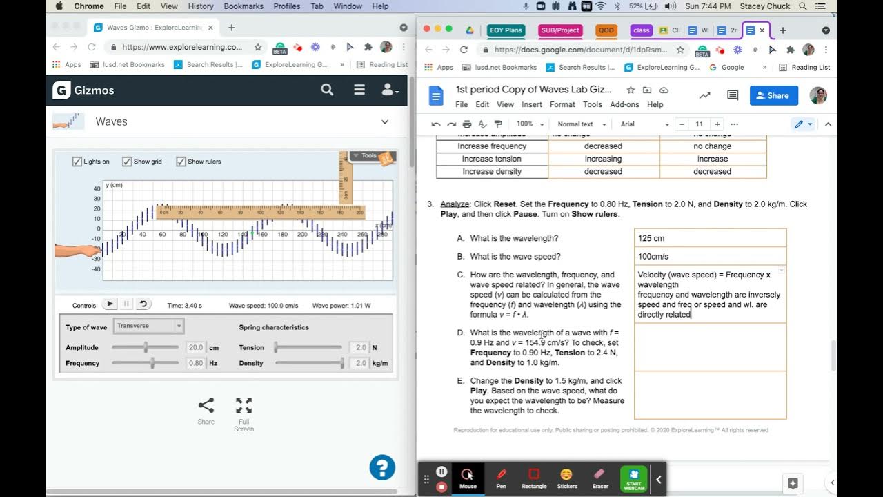 Waves Gizmos Lab Activity B - YouTube