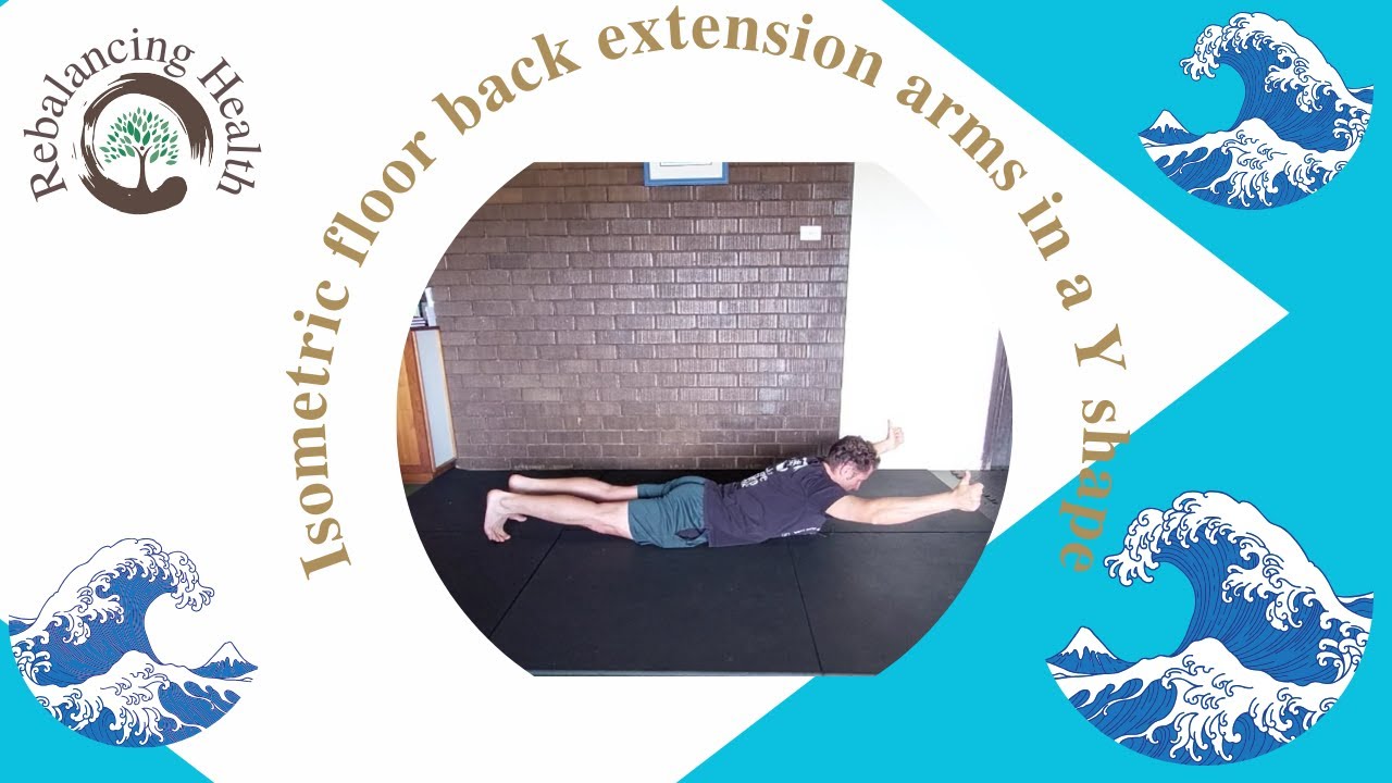 Isometric back extension arms in a Y shape