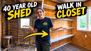 I Turned a 40-Year-Old Shed Into a Walk-In Closet… On a Budget!