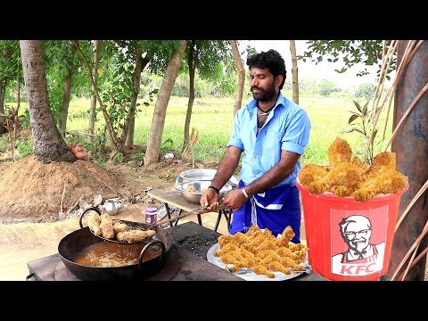 KFC Fried Chicken Home Made | Cripsy Fried Chicken Cooking Village Man | World Man Cooking