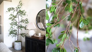 DIY FAUX BLACK OLIVE TREE // BEAUTIFUL LIVING ROOM HOME DECOR IDEAS
