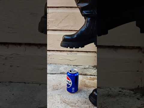 SODA CAN CRUSH 6🥤💥 | SATISFYING ASMR #shorts  #asmr #crushing#boots #satisfying #satisfyingsounds