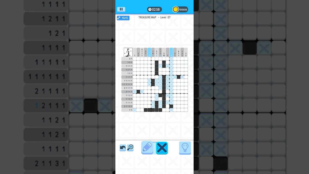 LogicPic: Treasure Map - Level 7