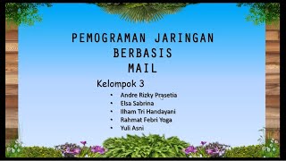Pemrograman Jaringan Berbasis Mail