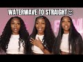 WE LOVE A VERSATILE UNIT😍| STRAIGHTENING MY WATER WAVE HAIR BONE STRAIGHT FT ASTERIA HAIR