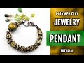 DIY How to make the bracelet with imitation of carved wood beads! Polymer Clay. VIDEO Tutorial!