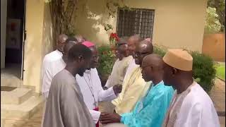 Président, Bassirou Diomaye Diakhar Faye chez l'archevêque de Dakar Mgr Benjamin Ndiaye, ce vendredi