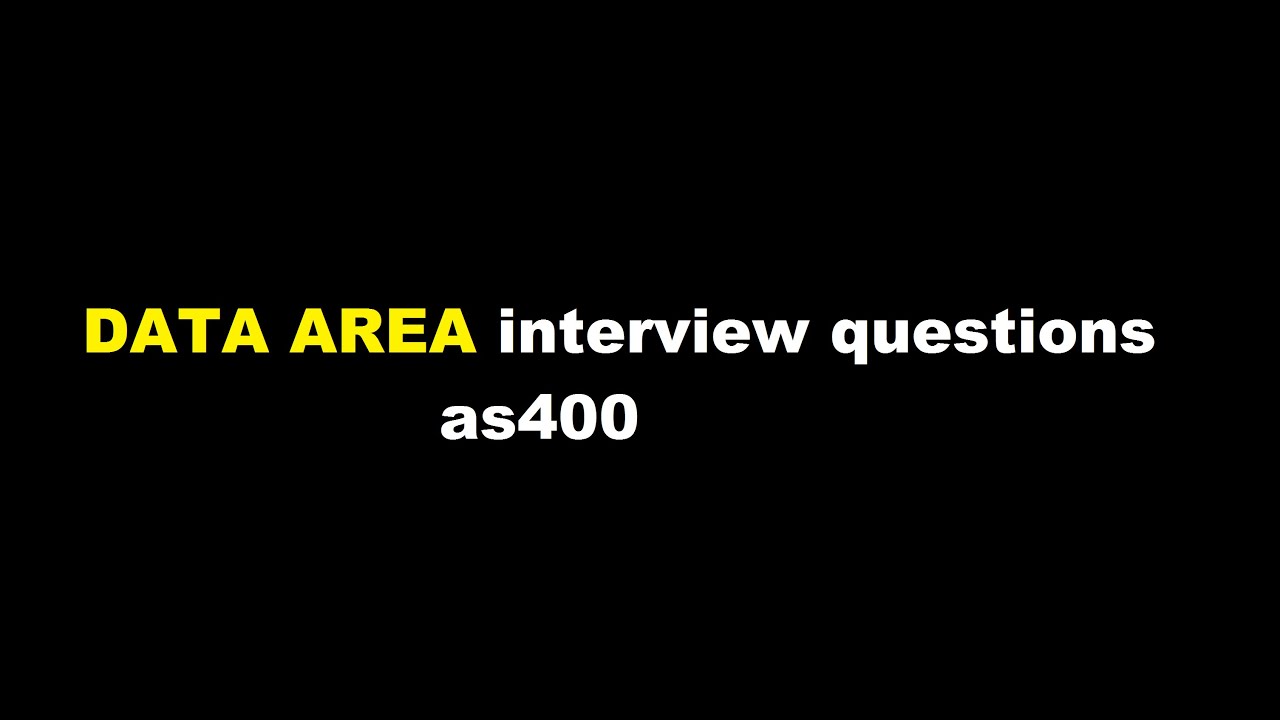 data area interview questions in as400 - YouTube
