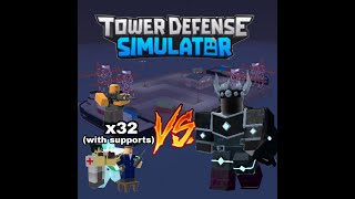 Roblox Tower defense simulator 32 accelerator vs the fallen King🔥🔥🔥