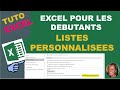 Comment modifier la liste personnalise dans excel