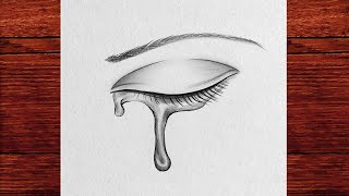 Ağlayan Bir Göz Resmi Kolay Yoldan Nasıl Çizilir - Adım Adım Kolay Göz Çizimi Nasıl Yapılır