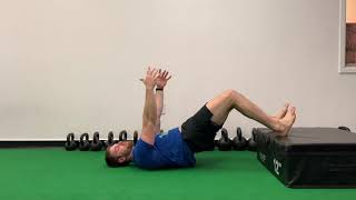 Feet elevated hip bridge iso-holds w/explanation