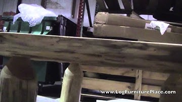 Square Log Coffee Table from the Cedar Lake Cabin collection