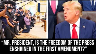 WHOA: Reporter CONFRONTS Trump over press ban, his response is STUNNING
