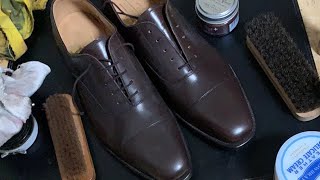 【靴磨きLIVE配信】未使用のJOHNSTON&MURPHYの革靴を磨く！